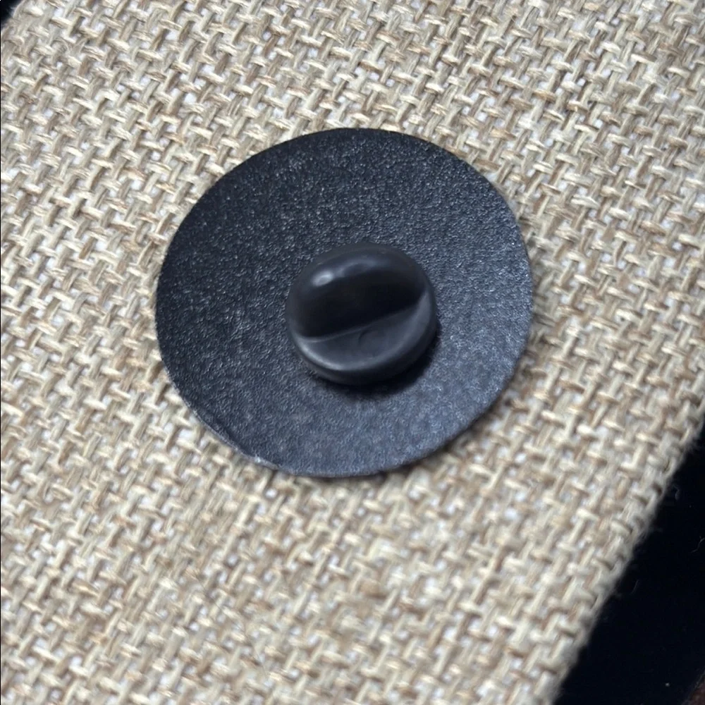 3/$25 Round Black and Red Humorous Button Pin Unisex